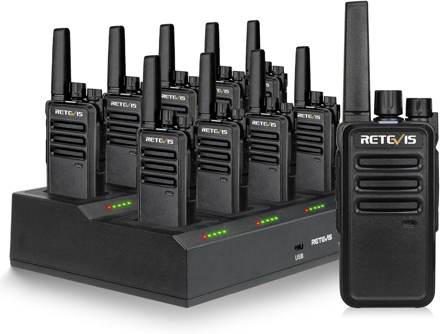 Retevis RT68 Walkie Talkies for Adults - Long Range 10 Pack