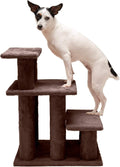 Furhaven Steady Paws Multi-Step Pet Stairs - 3-Step Brown