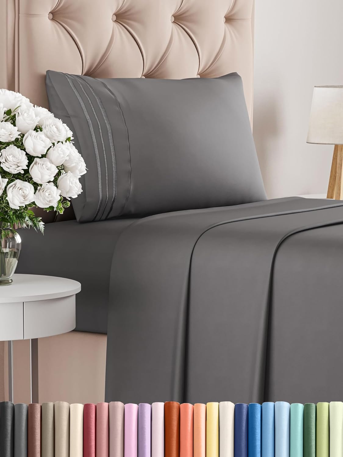 Twin Size 3 Piece Sheet Set - Comfy Breathable & Cooling