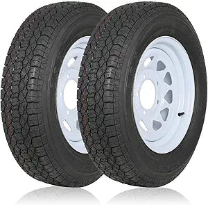 2PK ST175/80D13 Bias Trailer Tire with 13in White Wheel