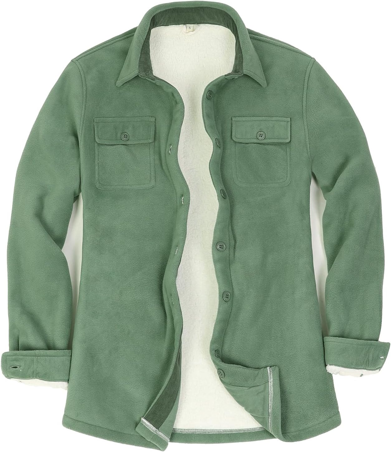 ThCreasa Womens Sherpa Fleece Lined Flannel Shirt Jacket
