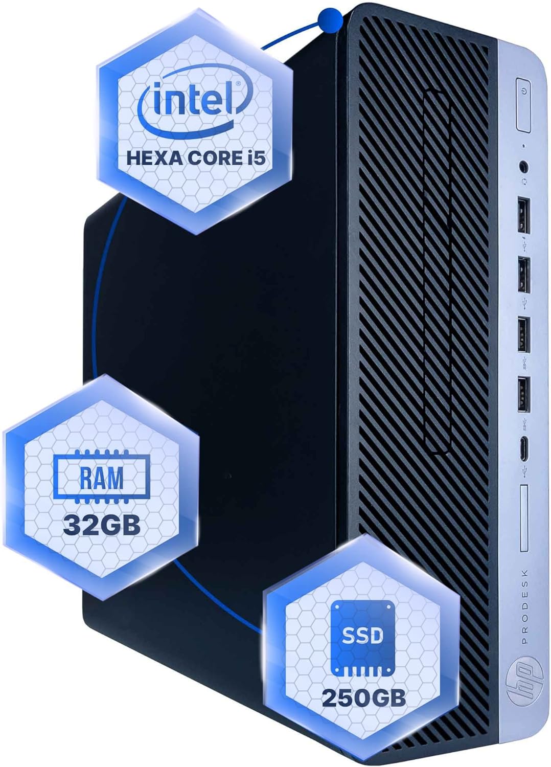 HP ProDesk 600G4 Desktop Computer with Hexa Core Intel i5