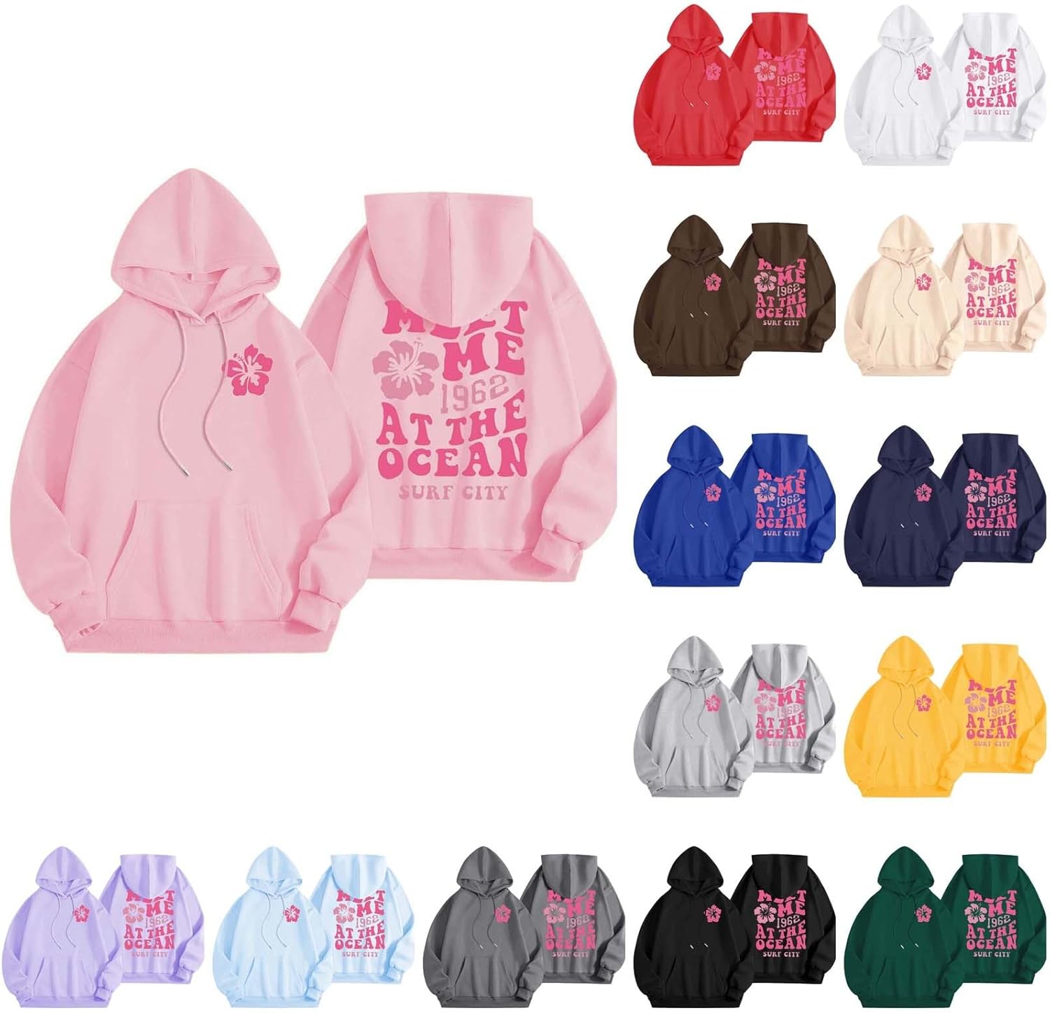 Floral Graphic Oversized Hoodie for Women | Cute & Casual Style