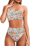 MOOSLOVER Women Cutout One Shoulder High Waisted Bikini (Style KMJV)