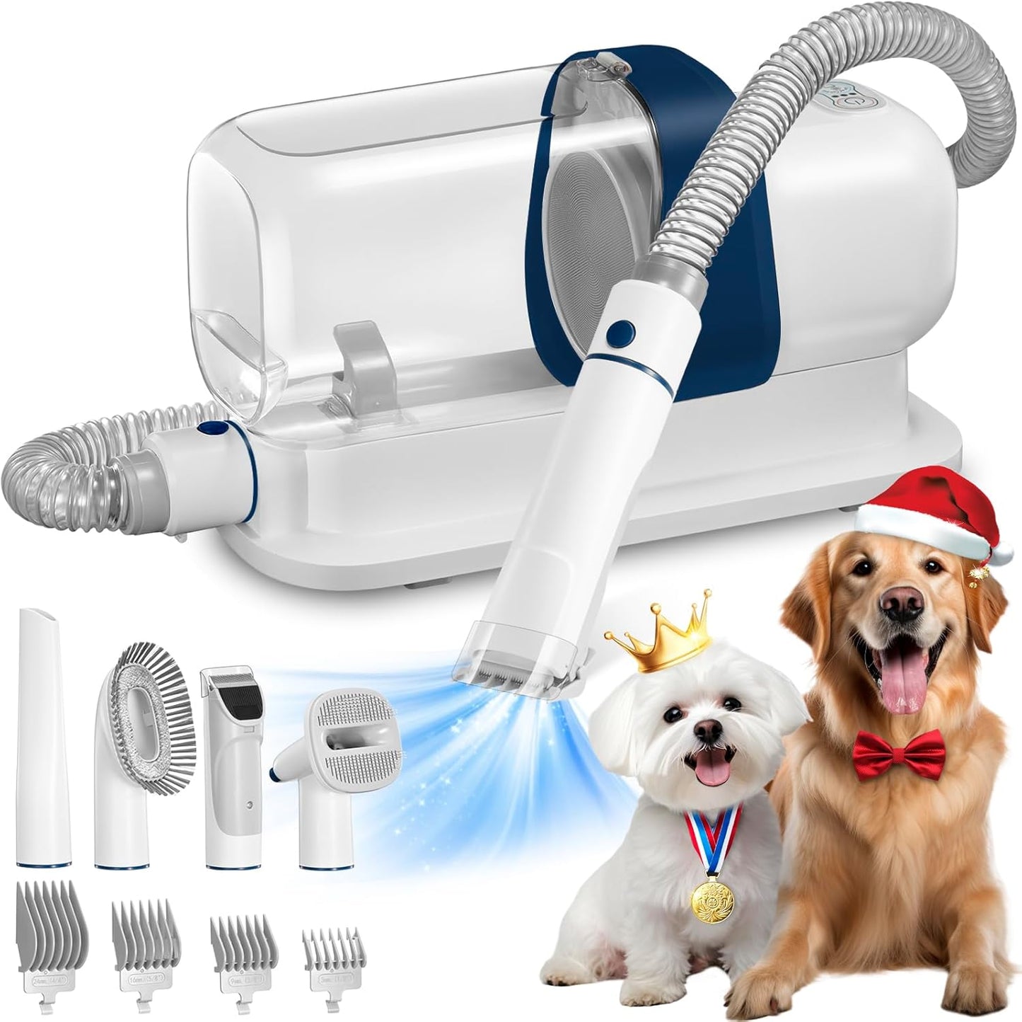 Pet Grooming Vacuum with 2.3L Capacity for Easy Shedding