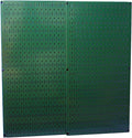 Wall Control Green Metal Pegboard 2 Pack - Heavy Duty 32in x 32in