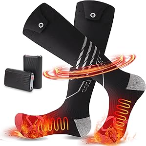 Rechargeable Heated Socks for Winter Activities and Comfort