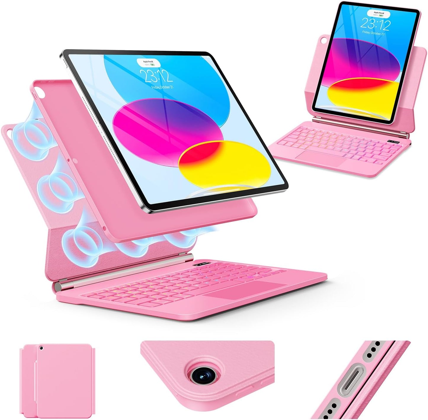 iPad 11th & 10th Gen Case with Keyboard - Ultra-Slim Protection