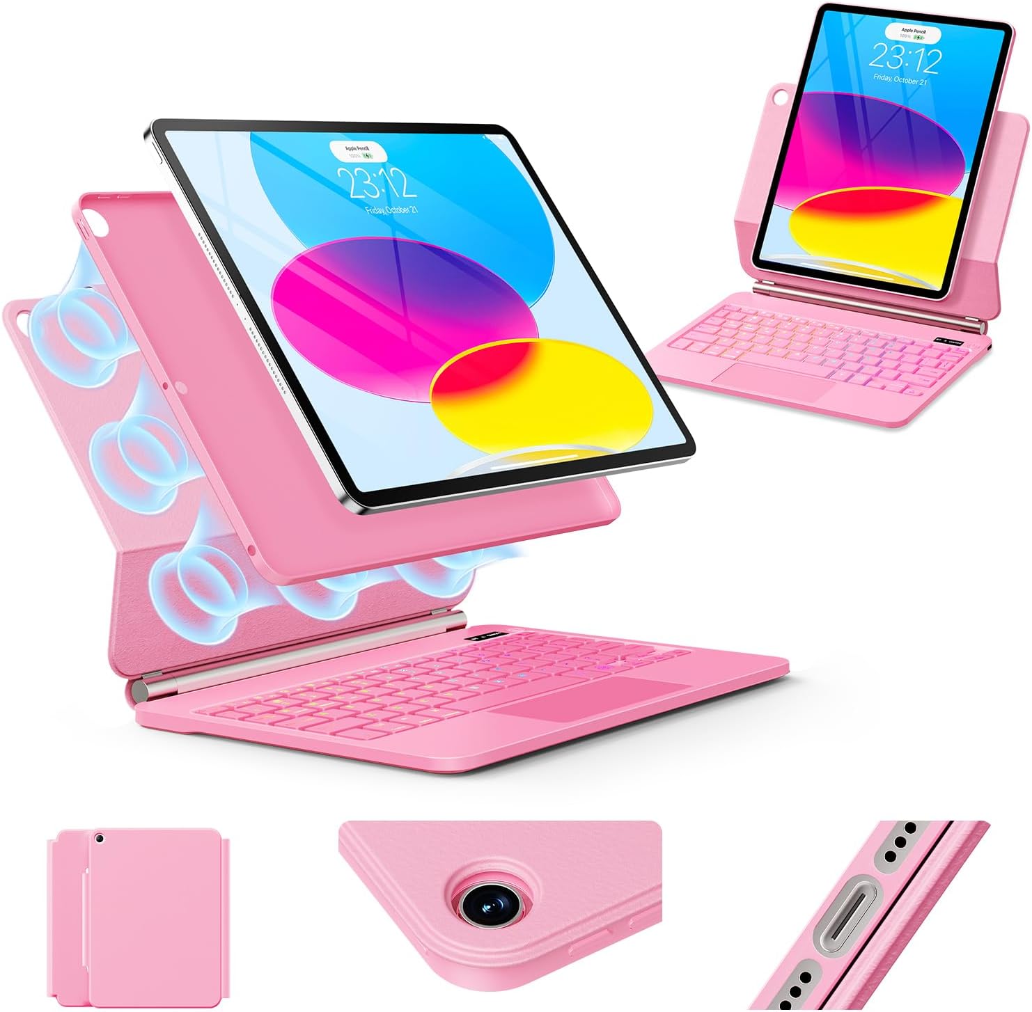 iPad 11th & 10th Gen Case with Keyboard - Ultra-Slim Protection