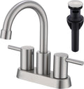 4 Inch 2 Handle 2 or 3 Hole Bathroom Faucet with Pop up Drain