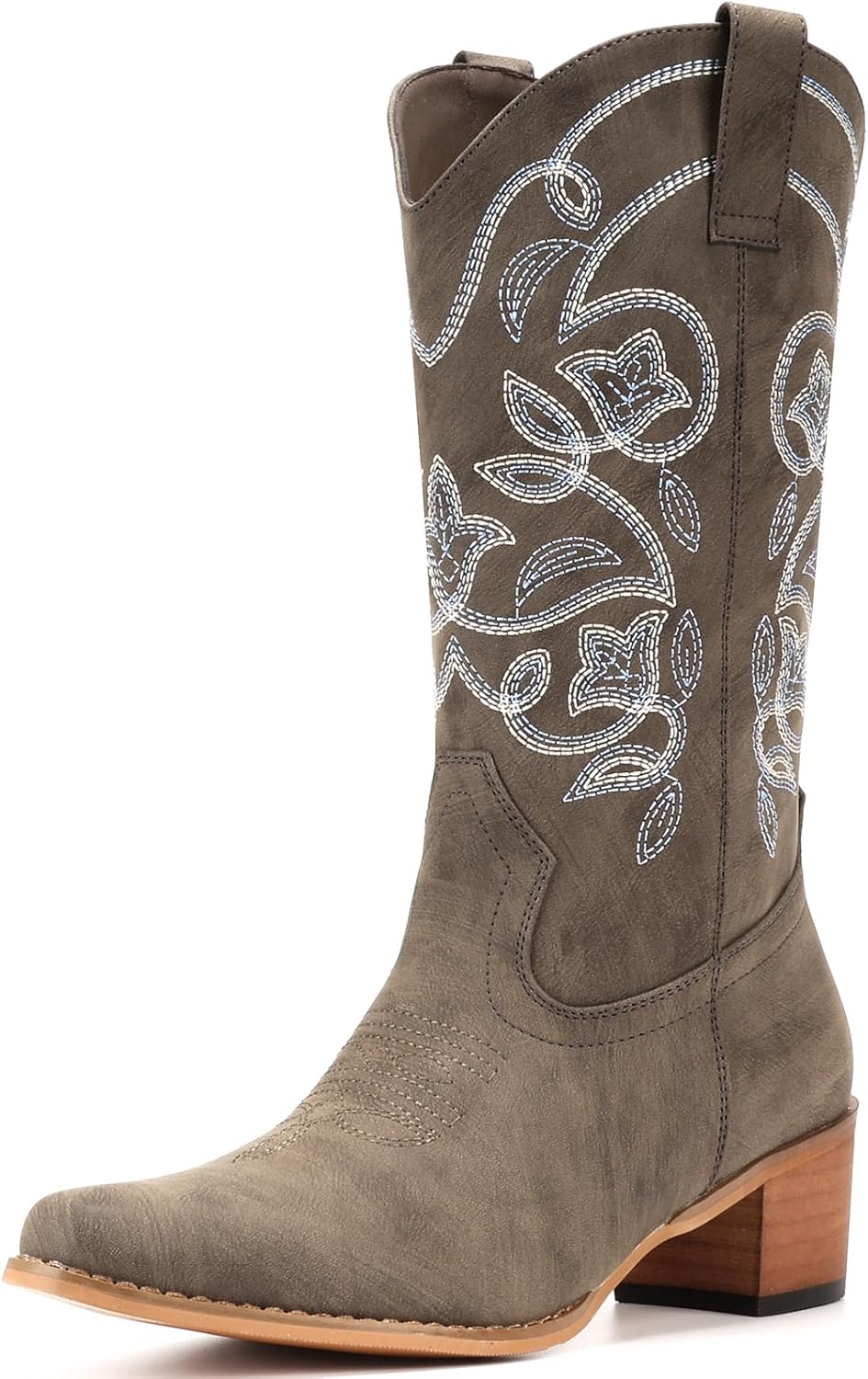 IUV Cowboy Boots for Women: Stylish Pointy Toe Western Footwear