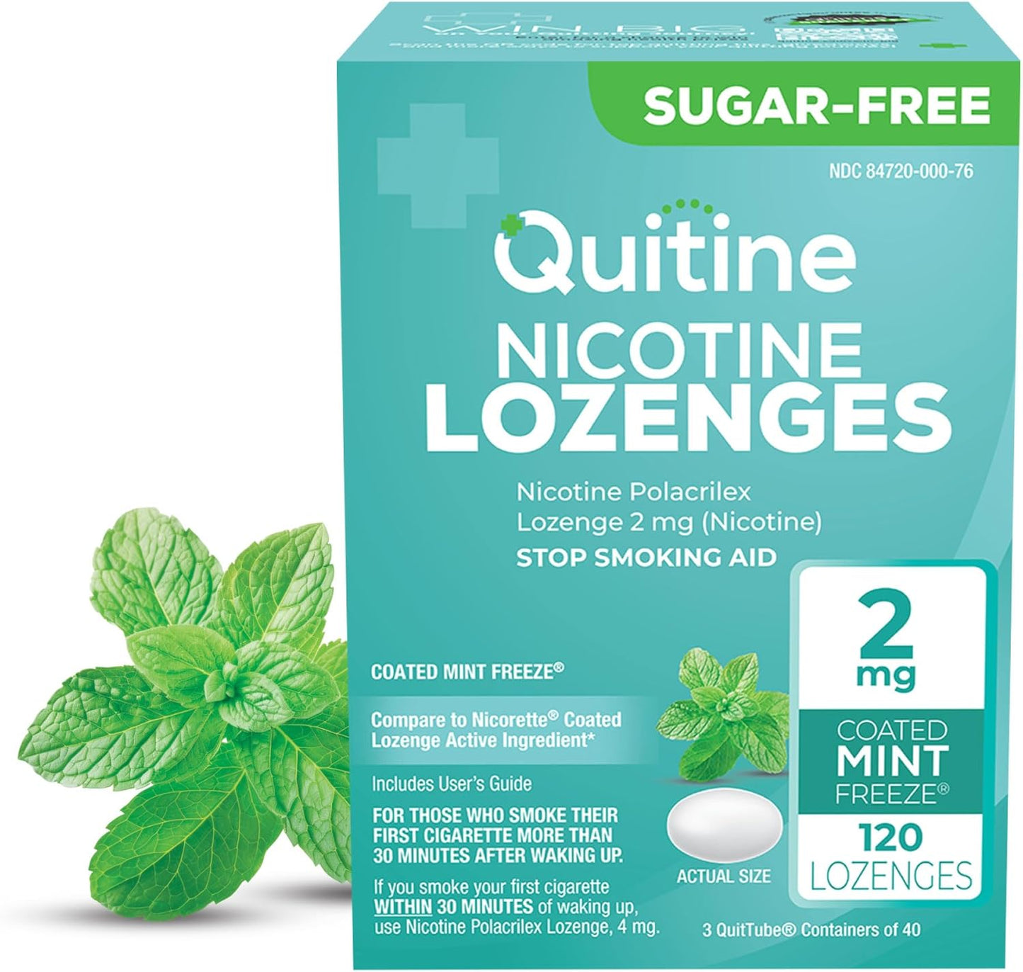 Quitine Nicotine Lozenges 2mg Mint Flavor for Effective Cessation