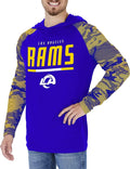 Zubaz NFL Teams Lightweight Pullover Hoodie with Accent Sleeves - Fan