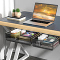 Under Desk Drawer Slide Out 2 Pack - Hidden Stick On Storage