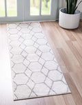 Trellis Frieze Geometric Area Rug Runner 2 ft x 8 ft 8 in - Soft
