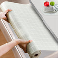 Light Green Plaid Shelf and Drawer Liner 18 in x 20 ft - Non Slip