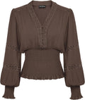 Elegant Scarlet Darkness Women's Peasant Blouse for Effortless Style