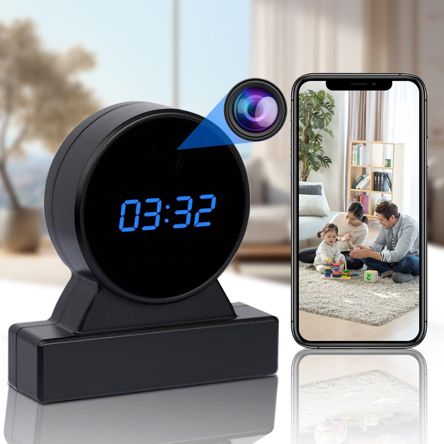Spy Clock: Full HD WiFi Cam