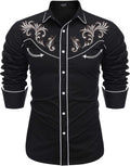COOFANDY Men's Western Cowboy Shirt for Versatile Everyday Wear