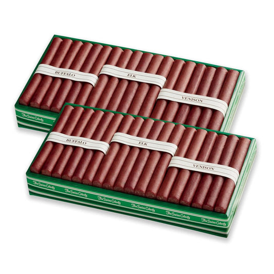 Exotic Meat Sticks Gift Box - Unique Blend of Buffalo, Elk, Venison