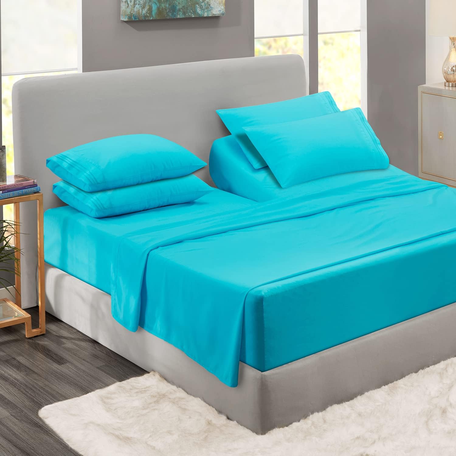 Clara Clark Flex Top King Sheets - Luxurious 6 Piece Set