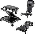 Powerbuilt 42-Inch Triplex Folding Creeper - 3-in-1 Rolling Seat
