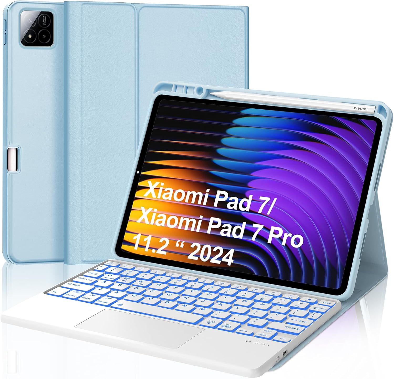 Xiaomi Pad 7 Keyboard Case with Backlit Wireless Keyboard