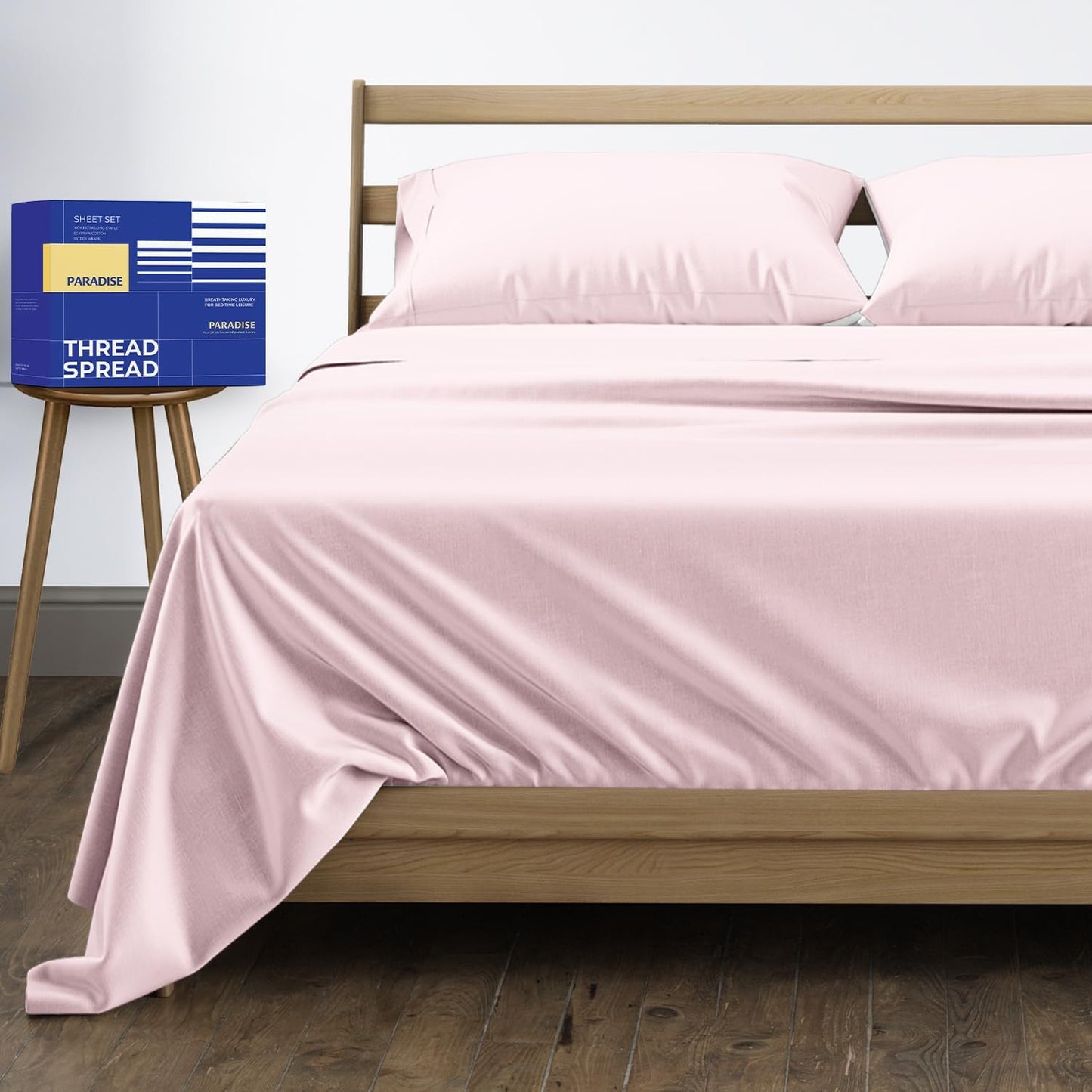 Luxurious 100% Egyptian Cotton King Size Sheets Set for Comfort