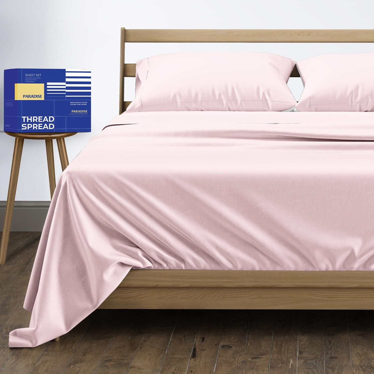 Luxurious 100% Egyptian Cotton King Size Sheets Set for Comfort