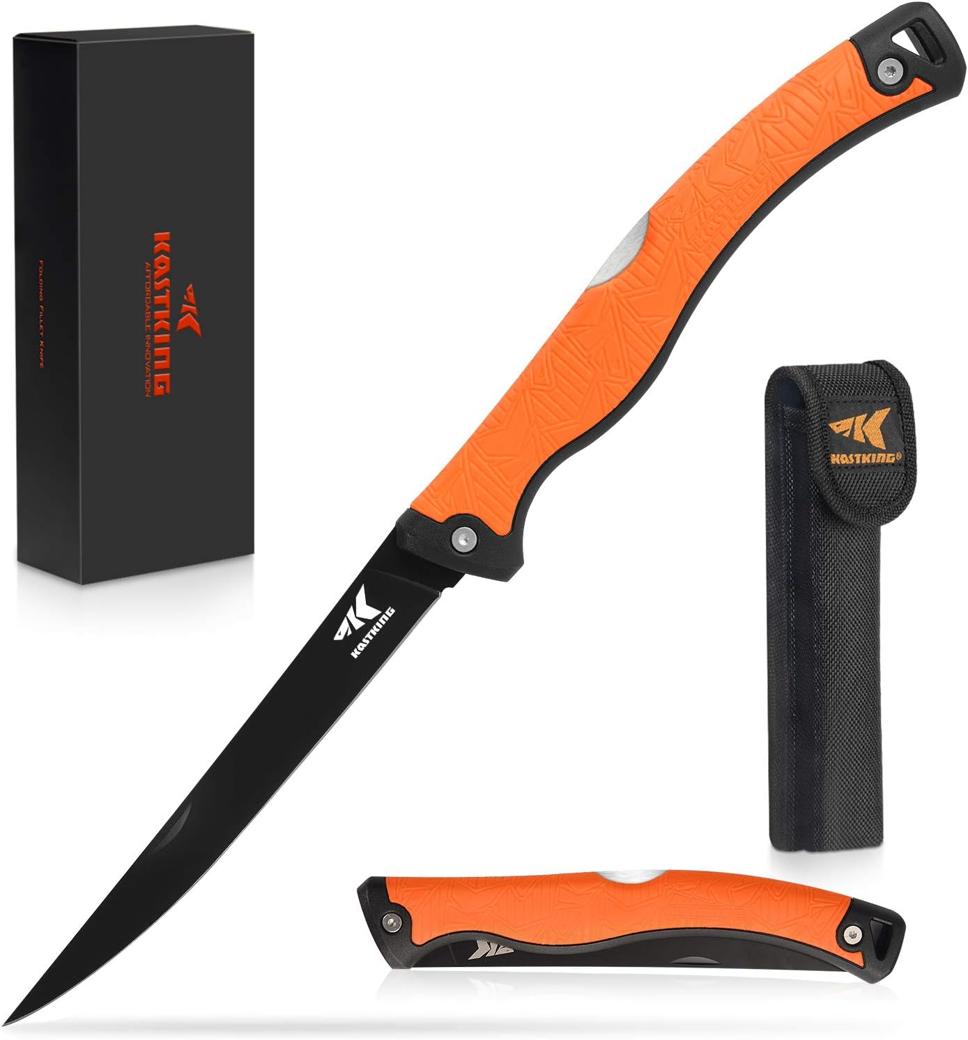 KastKing Folding Fillet Knife: Razor Sharp Blade, Non-Slip Handle