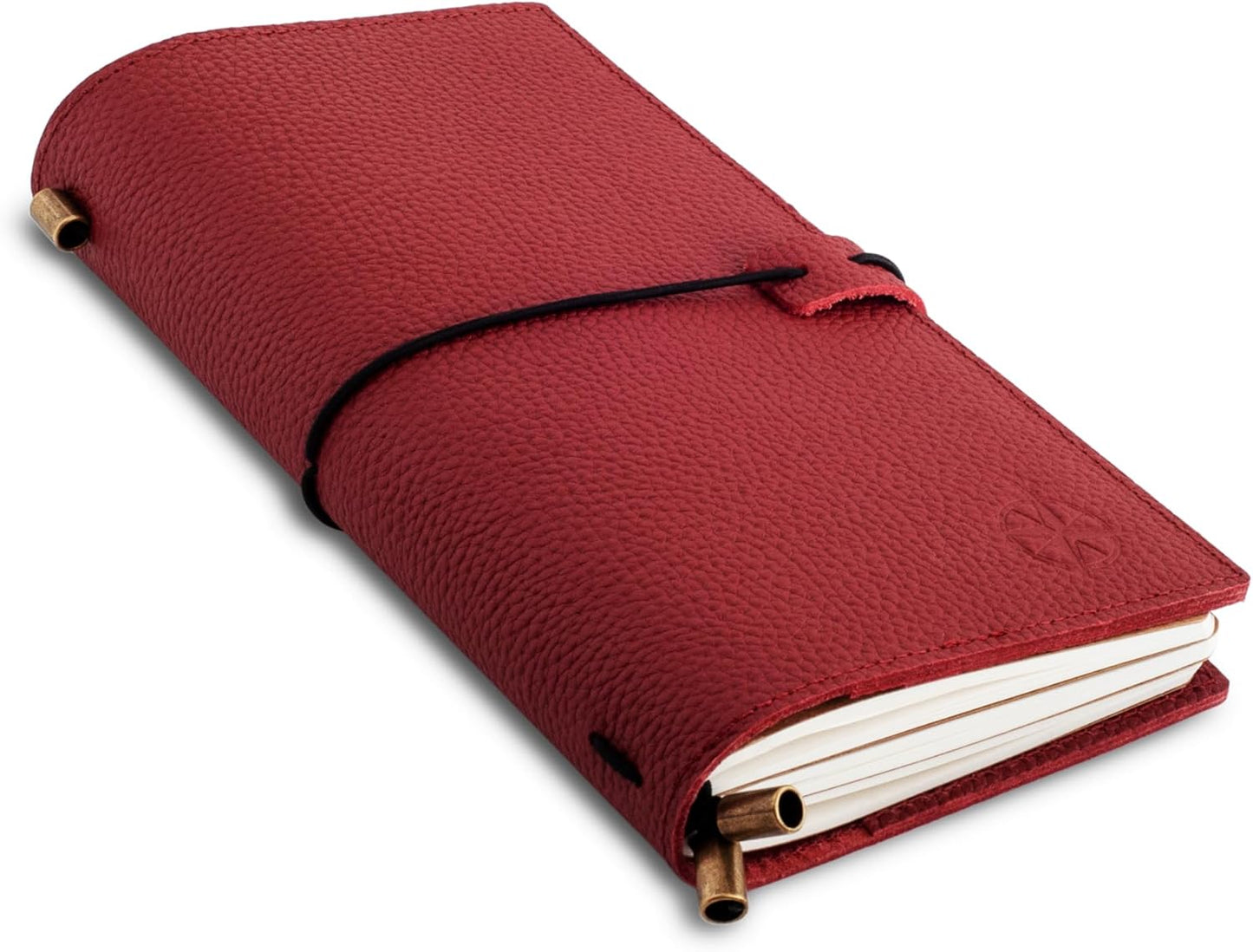 WANDERINGS Travelers Notebook - Handcrafted Red Leather Journal