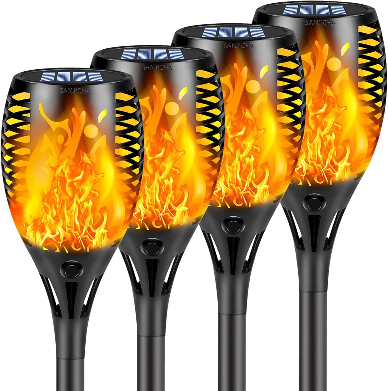 Super Larger Size Solar Flame Torch Lights for Outdoor Use