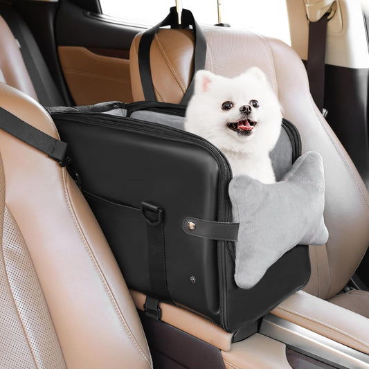 Premium PU Leather Dog Car Seat - Safe & Stylish Travel Solution