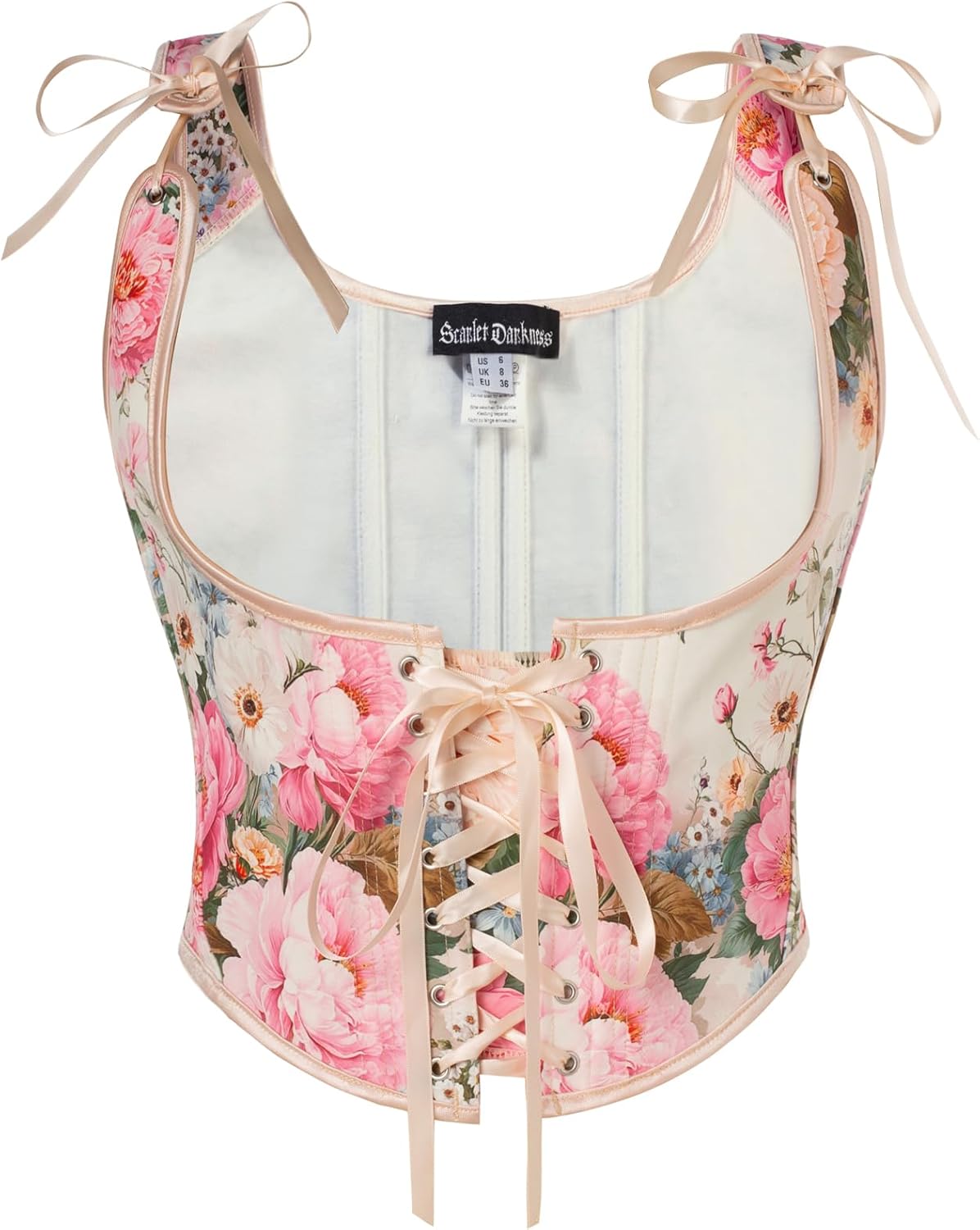 Scarlet Darkness Women's Renaissance Corset Floral Underbust Top