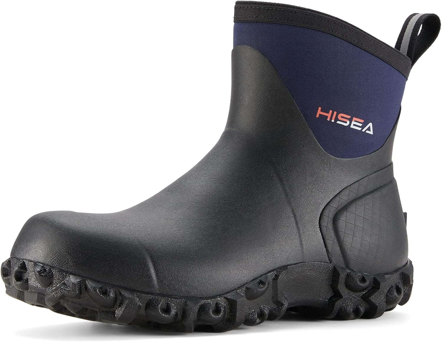 HISEA Men's Waterproof Ankle Rain Boots for Outdoor Activities