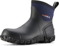 HISEA Men's 8-Inch Ankle Rubber Rain Boots - Waterproof Garden Chore