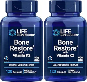 Bone Restore With Vitamin K2 - Life Extension 120 Count Capsules