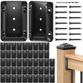 50 Pcs Deck Railing Bracket Connectors for 2x4 Posts - Sturdy Deck
