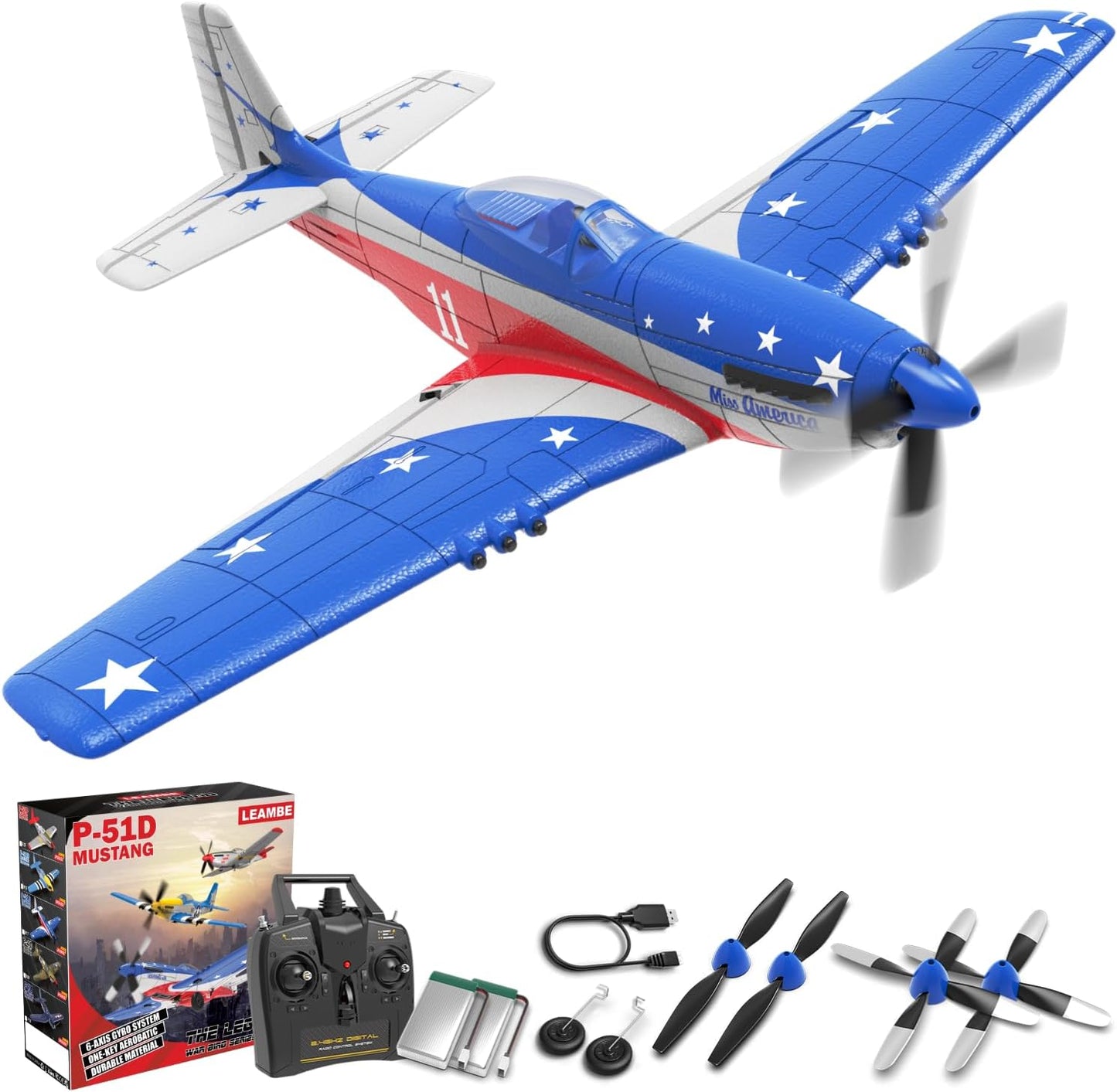 LEAMBE RC Plane 4 Channel Remote Control Airplane for All Levels