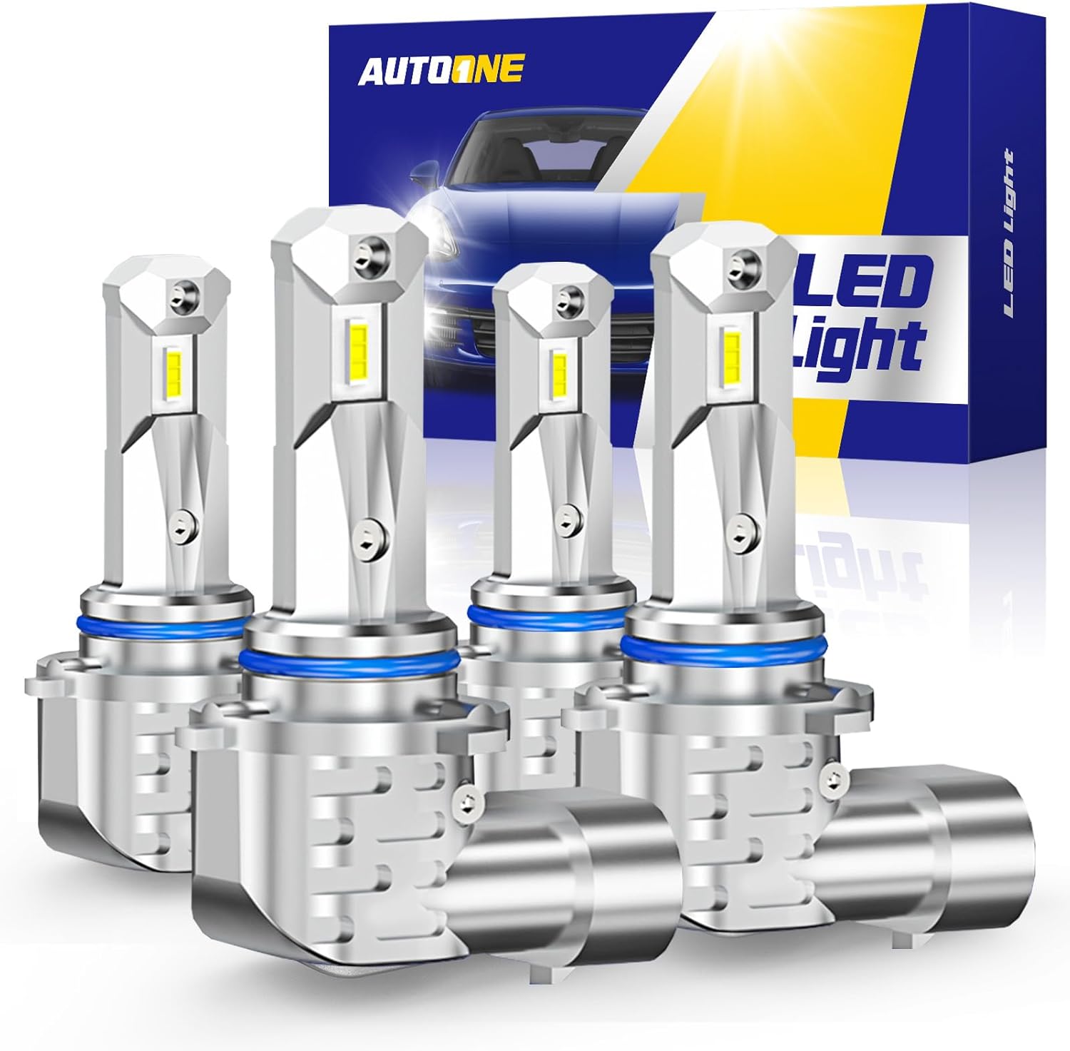 AUTOONE 9005 9006 LED Light Bulbs Combo for Superior Visibility