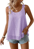 Womens Tank Tops Flowy Sleeveless Boho Lace Camisole - Lightweight dot