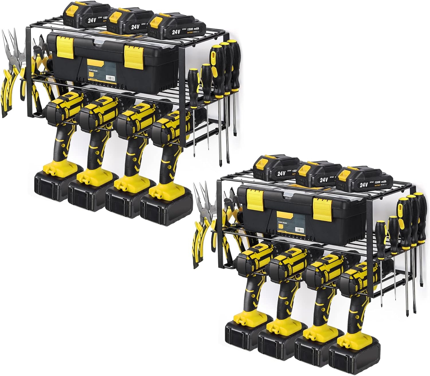 Efficient Drill Holder for Garage Organization