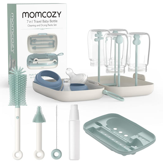 Momcozy 7-in-1 Bottle Cleaning Set - Ultimate Cleaning Kit for Home & Travel