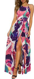 Women's Summer Maxi Dress 2025 Casual Halter Sundress - Flowy Fit