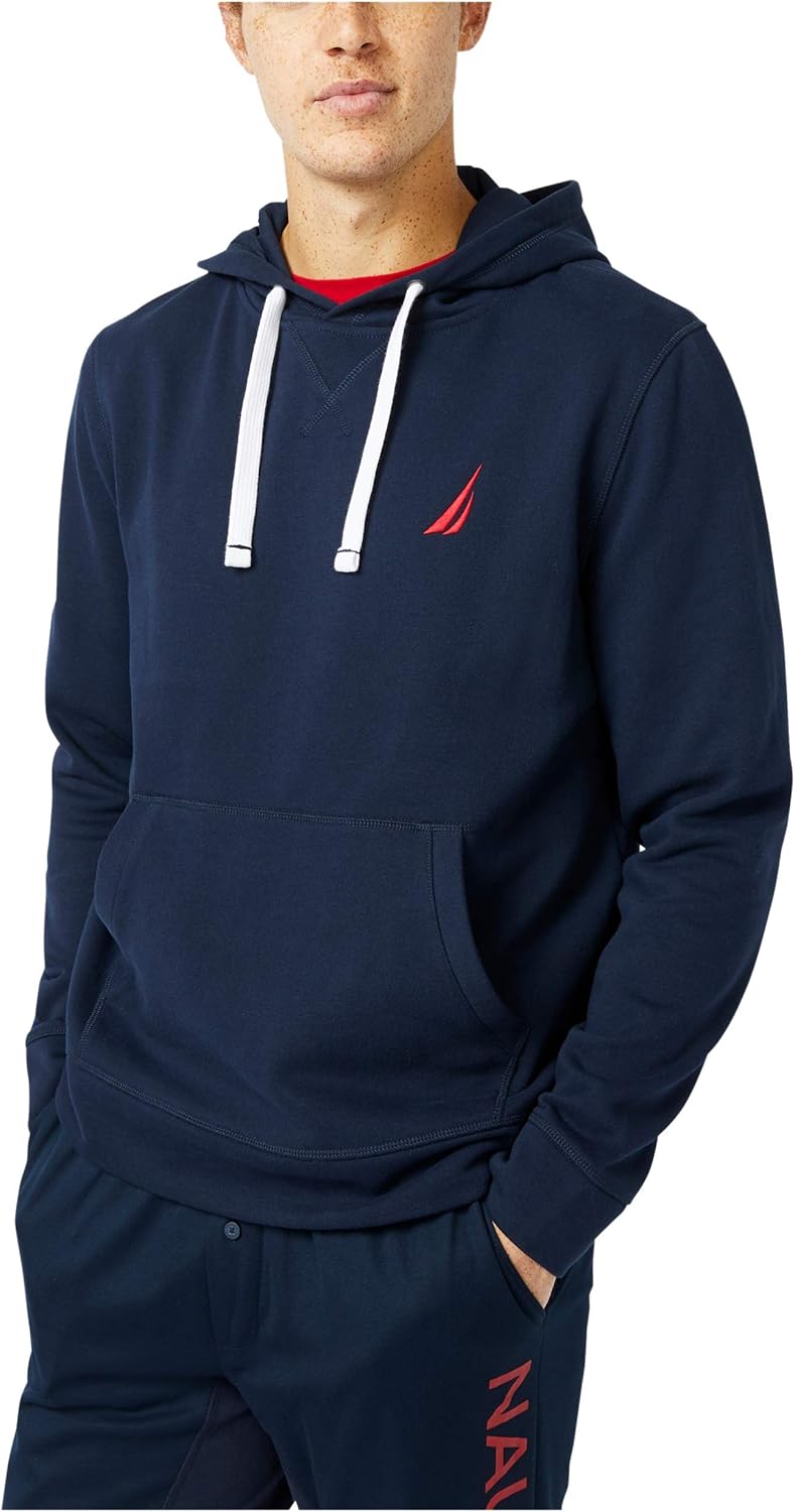Nautica Men's Logo Hoodie - Cozy Fleece Comfort