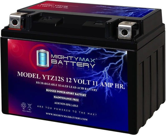 Mighty Max YTZ12S 12V 11AH Motorcycle Battery with 210 CCA