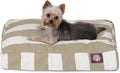 Small Rectangle Dog Bed 27x20x4 in Sand Beige - Washable Crate Bed