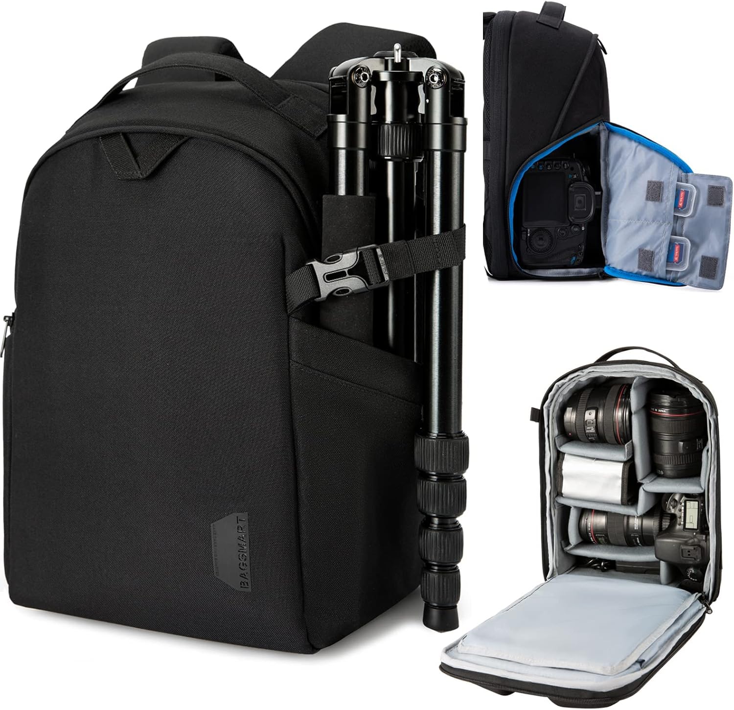 BAGSMART Waterproof Camera Backpack for DSLR & Laptop