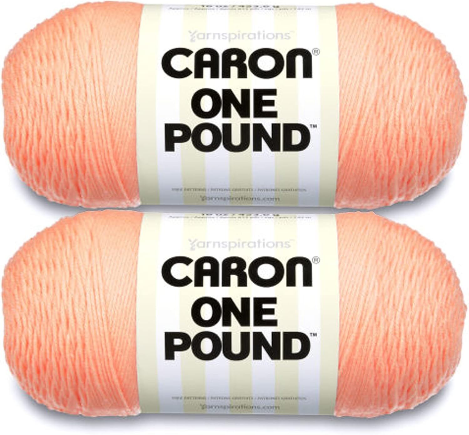 Caron One Pound Peach Yarn - Perfect for Knitting and Crochet