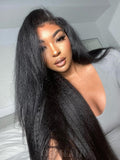 OQ HAIR Glueless Kinky Straight 7x5 HD Lace Wig 20in - Wear & Go